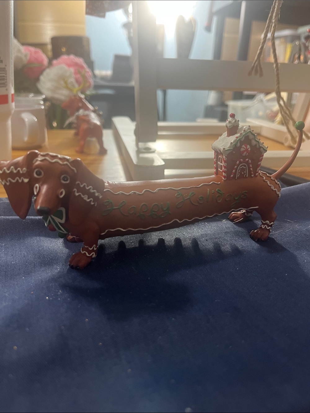 Festive Gingerbread Dachshund Ornament - Brown